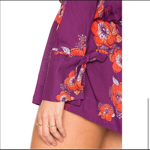 Free People Purple Tuscan Dreams Blouse XS - Picture 4 of 10